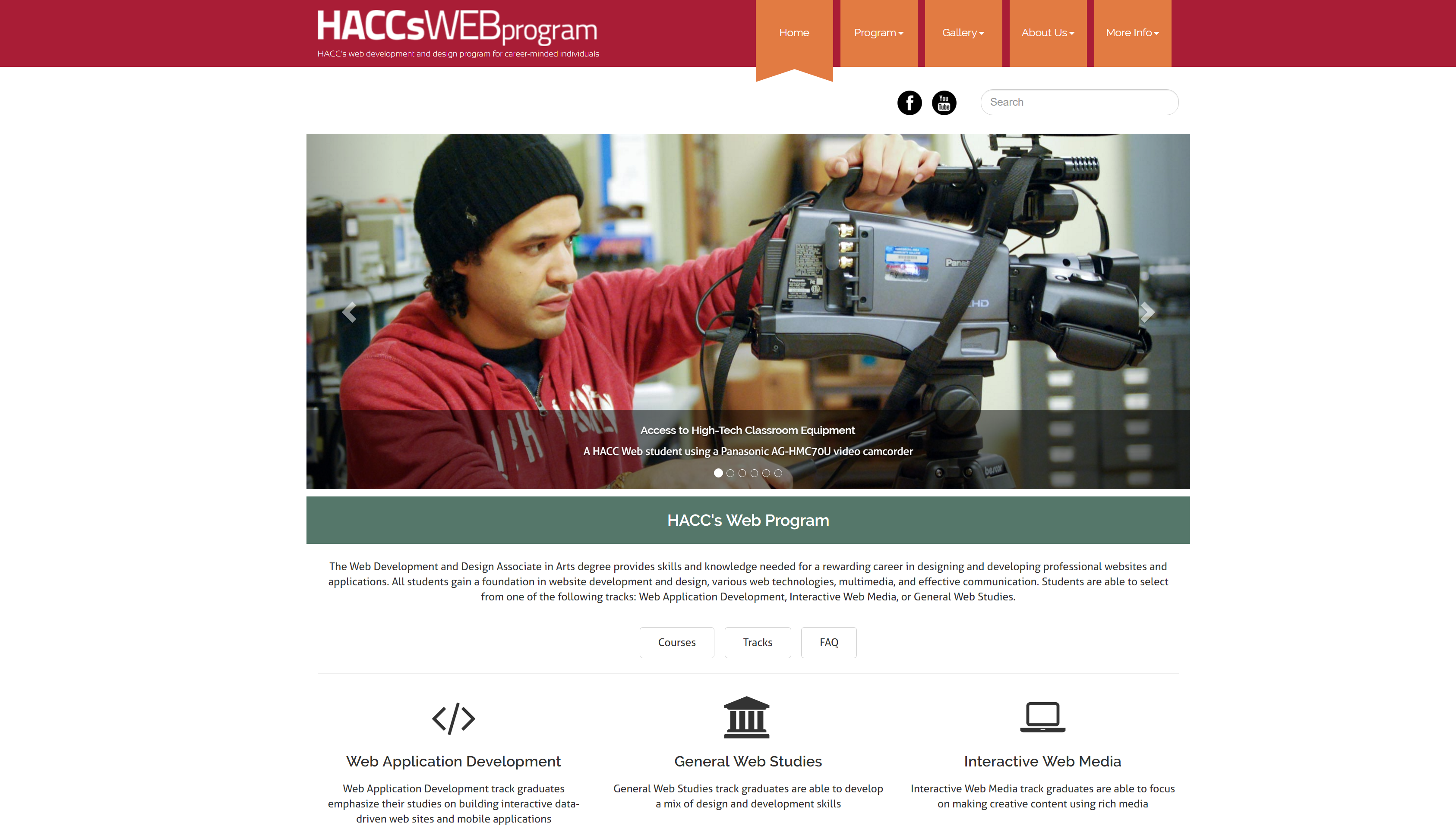 HACCs Web Program Homepage
